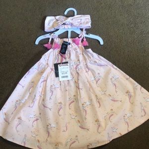 Mermaid and narwhal dress